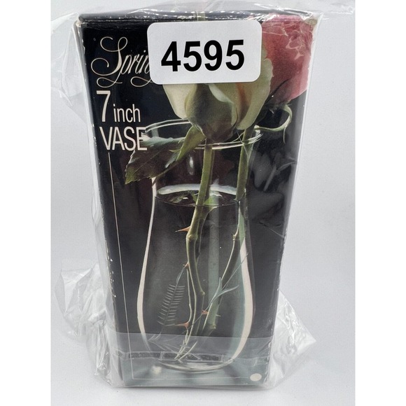 Vintage Spring Swirl Pattern Ruffled Edge Elegant Glass European 7" Flower Vase - Picture 6 of 6